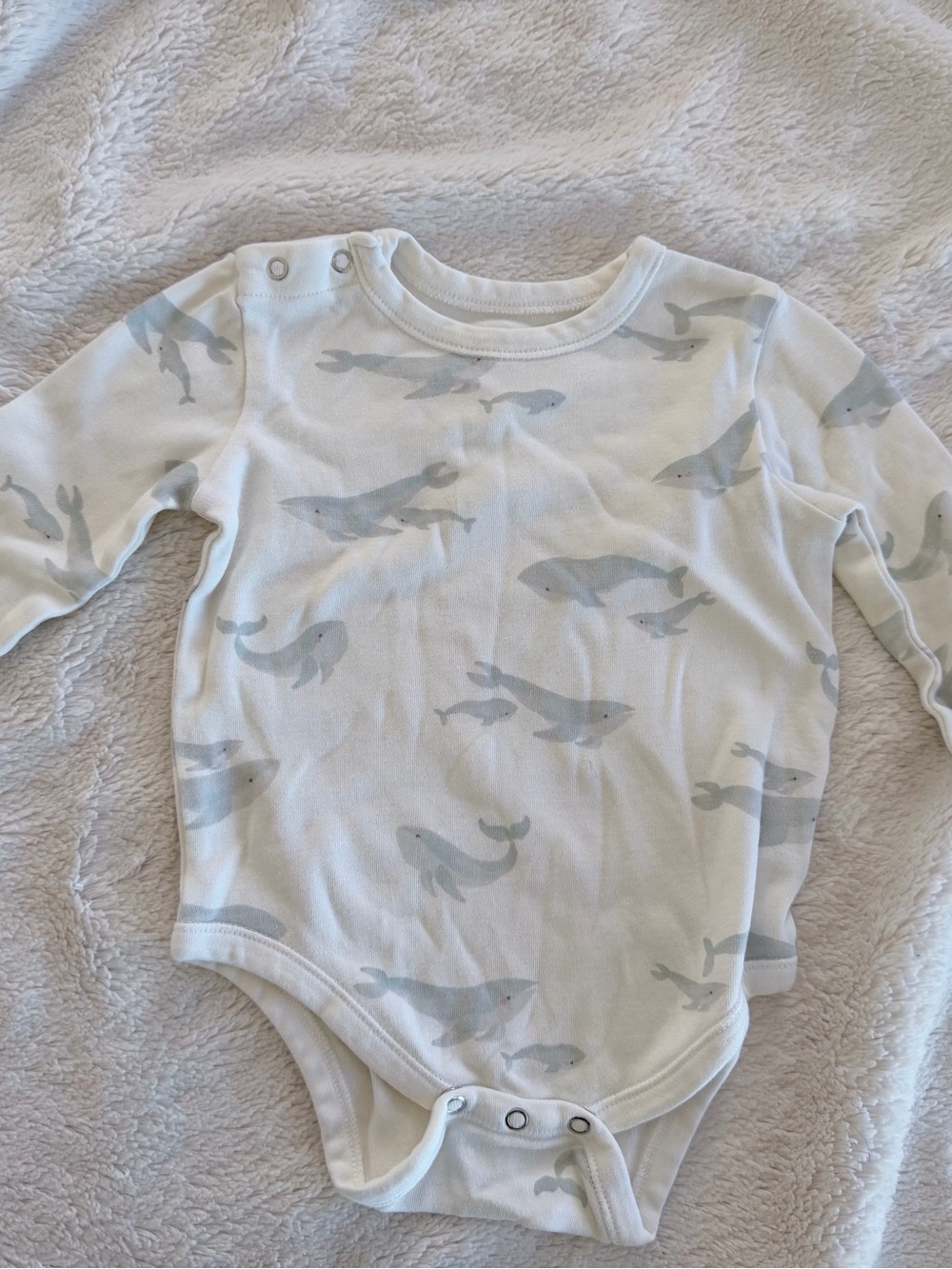 Pehr Follow Me (Whale) Print Onesie 6-12m
